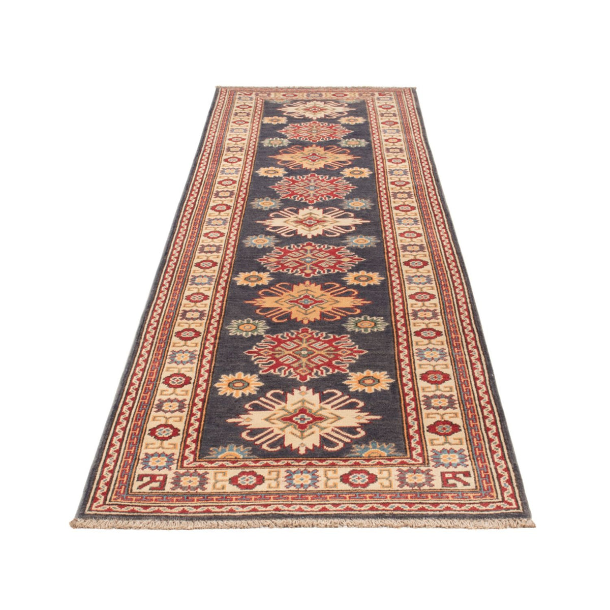 Tappeto corsia Tappeto Ziegler - Kazak - 303 x 80 cm - blu scuro