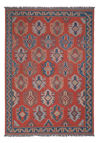 Tappeto Kelim - Orientale - Reale - 253 x 177 cm - rosso