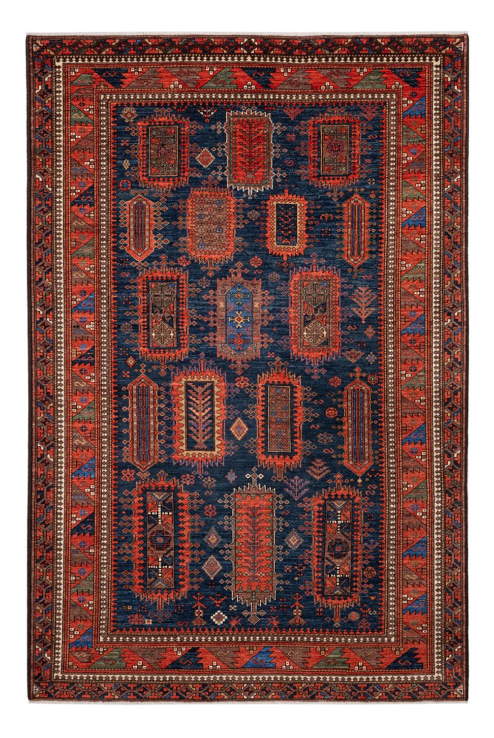 Tappeto Ziegler - Kazak - 283 x 184 cm - blu scuro