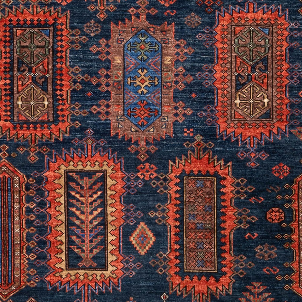 Tappeto Ziegler - Kazak - 283 x 184 cm - blu scuro