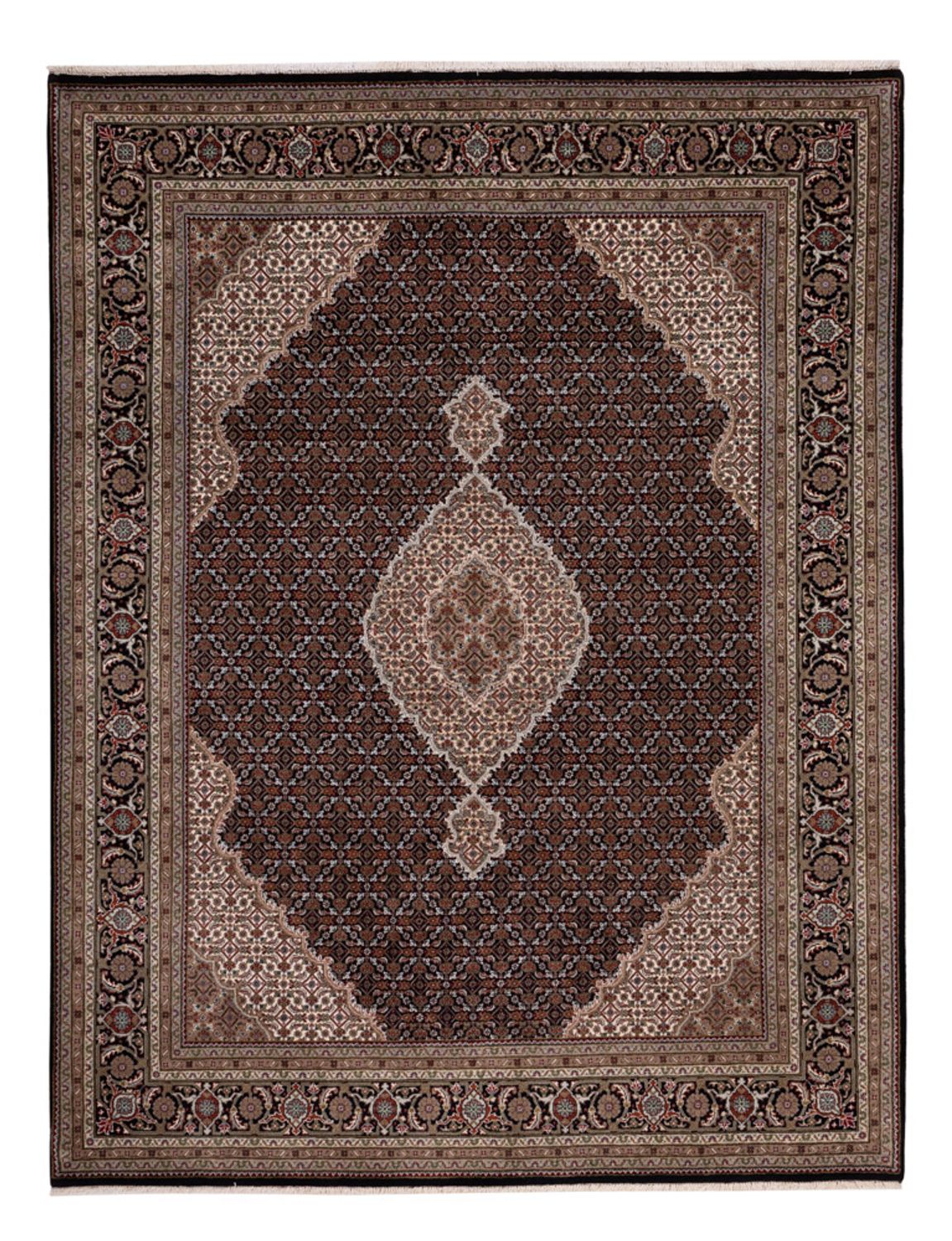 Tappeto orientale - Tabriz - 259 x 203 cm - beige scuro