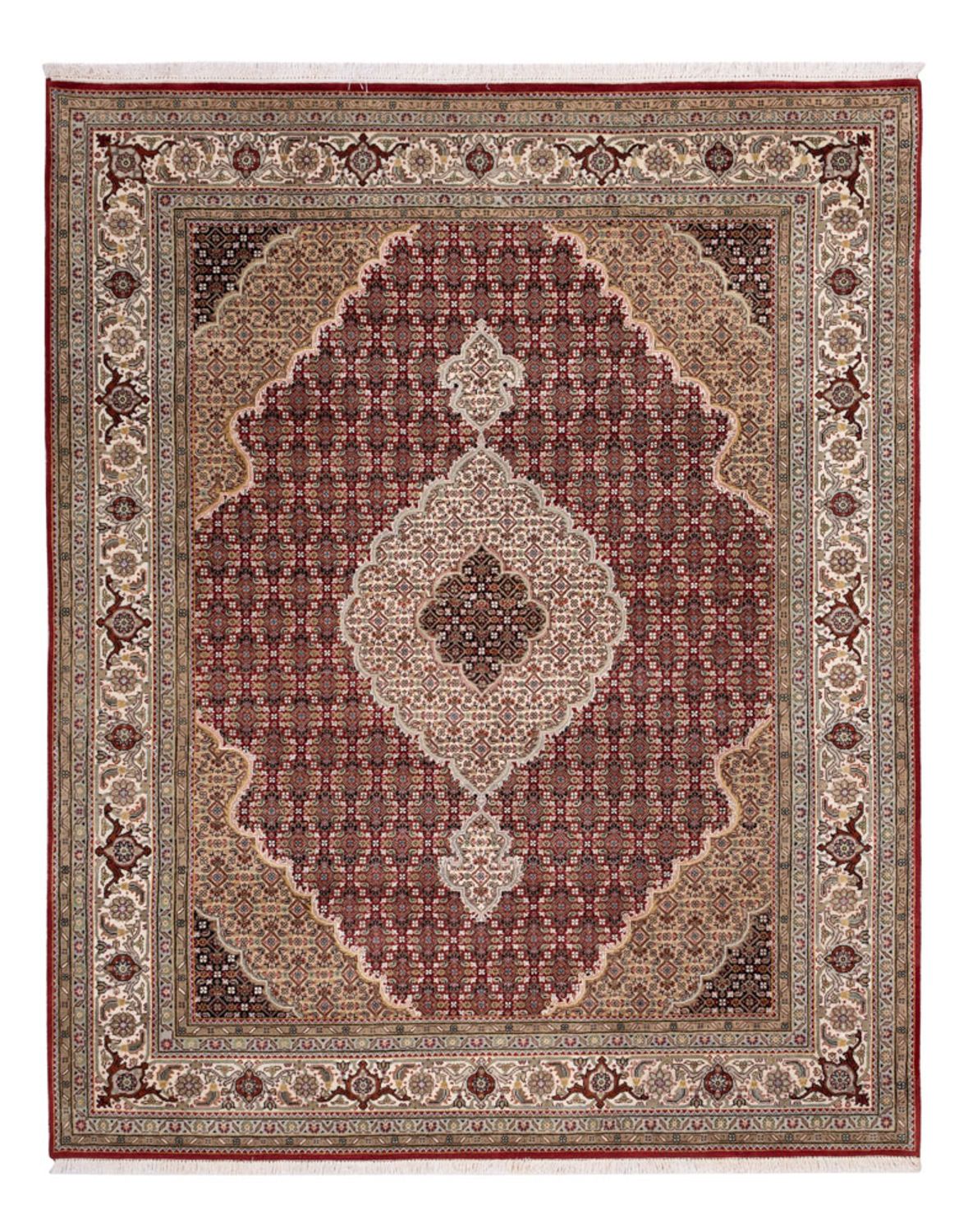 Tappeto orientale - Tabriz - 255 x 198 cm - beige scuro