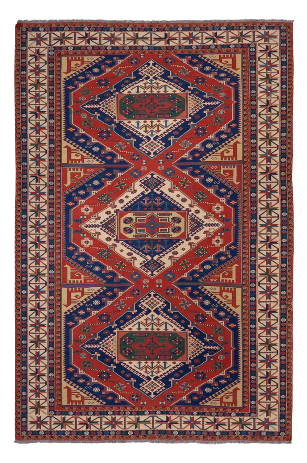 Tappeto Kelim - Orientale - Soumak - 320 x 212 cm - rosso