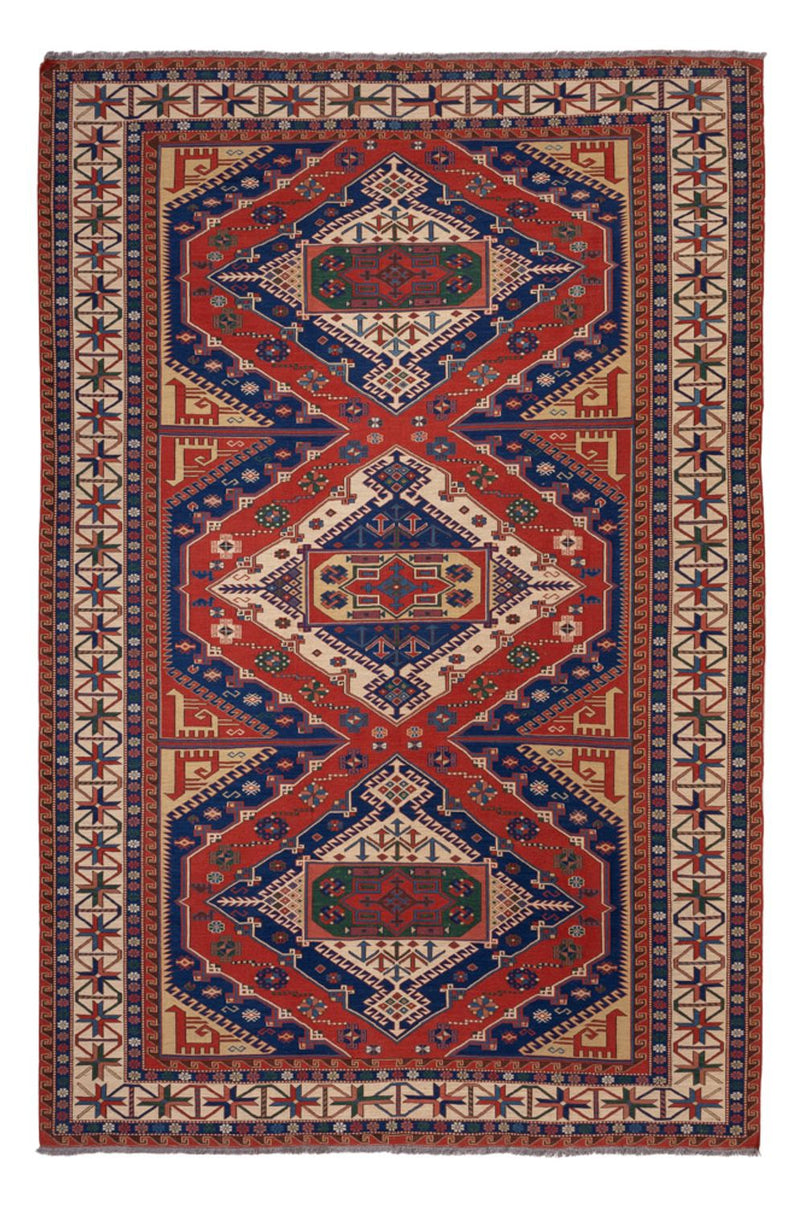Tappeto Kelim - Orientale - Soumak - 320 x 212 cm - rosso