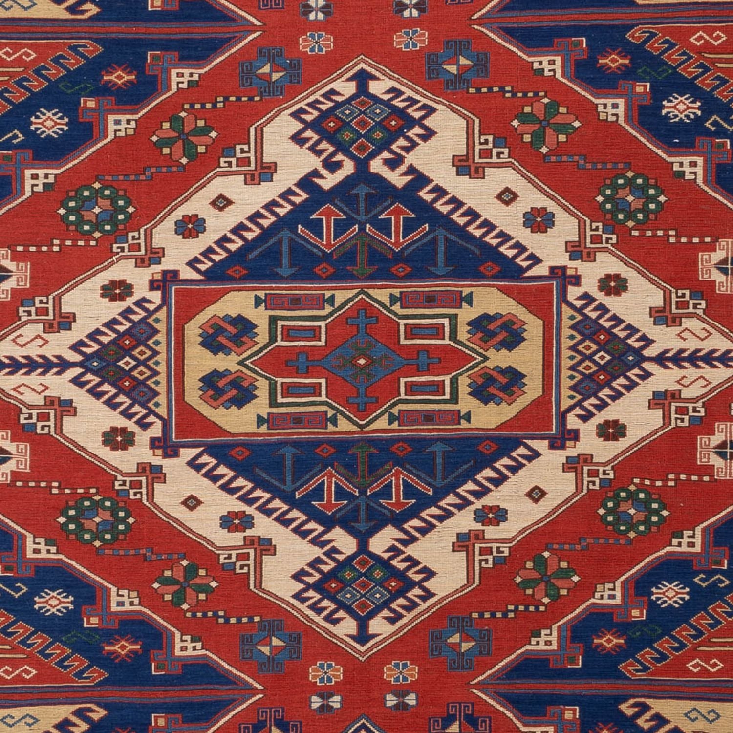 Tappeto Kelim - Orientale - Soumak - 320 x 212 cm - rosso