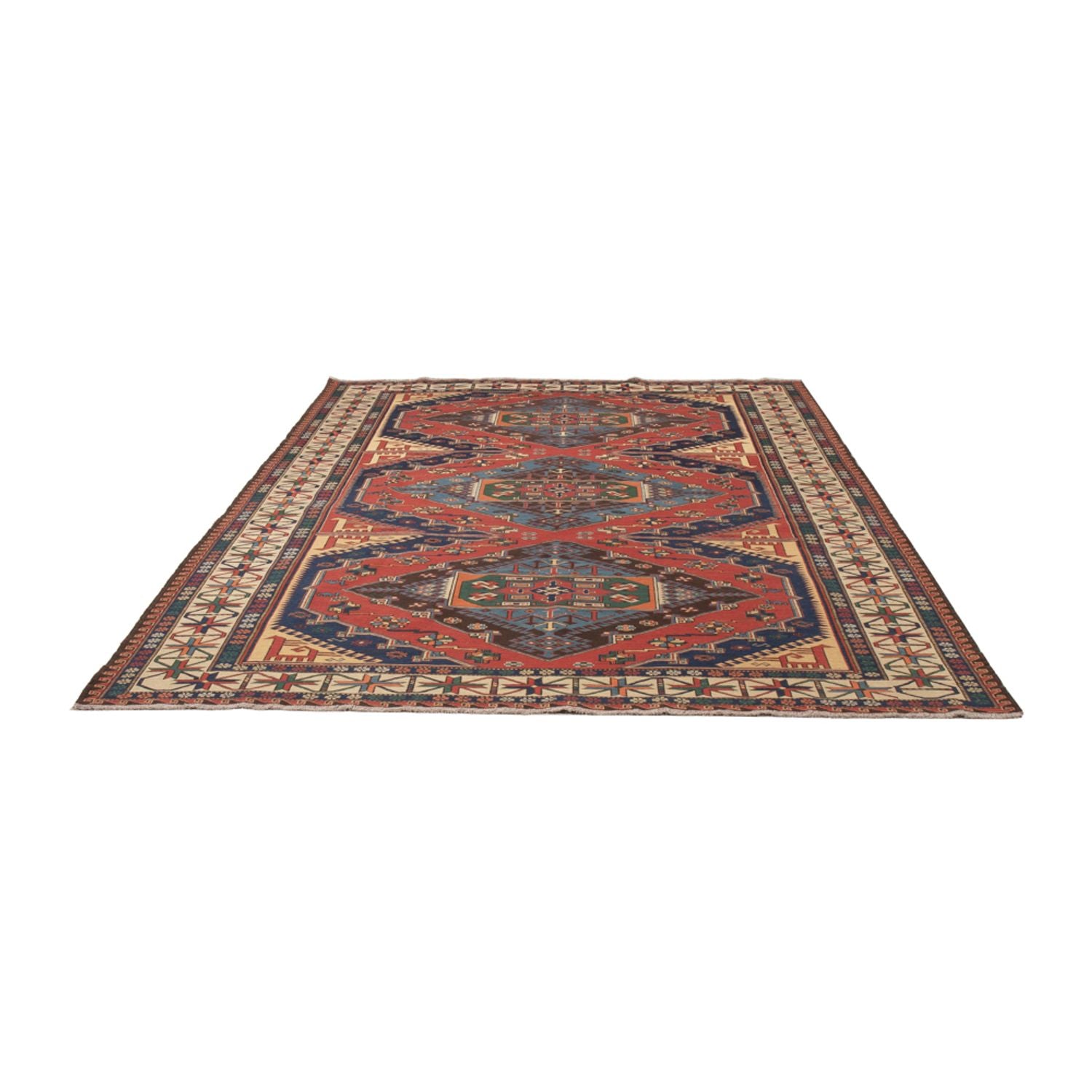 Tappeto Kelim - Orientale - Soumak - 281 x 203 cm - rosso