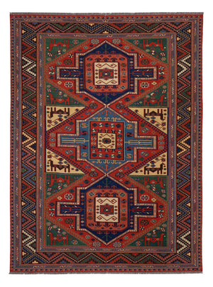 Tappeto Kelim - Orientale - Soumak - 276 x 205 cm - rosso