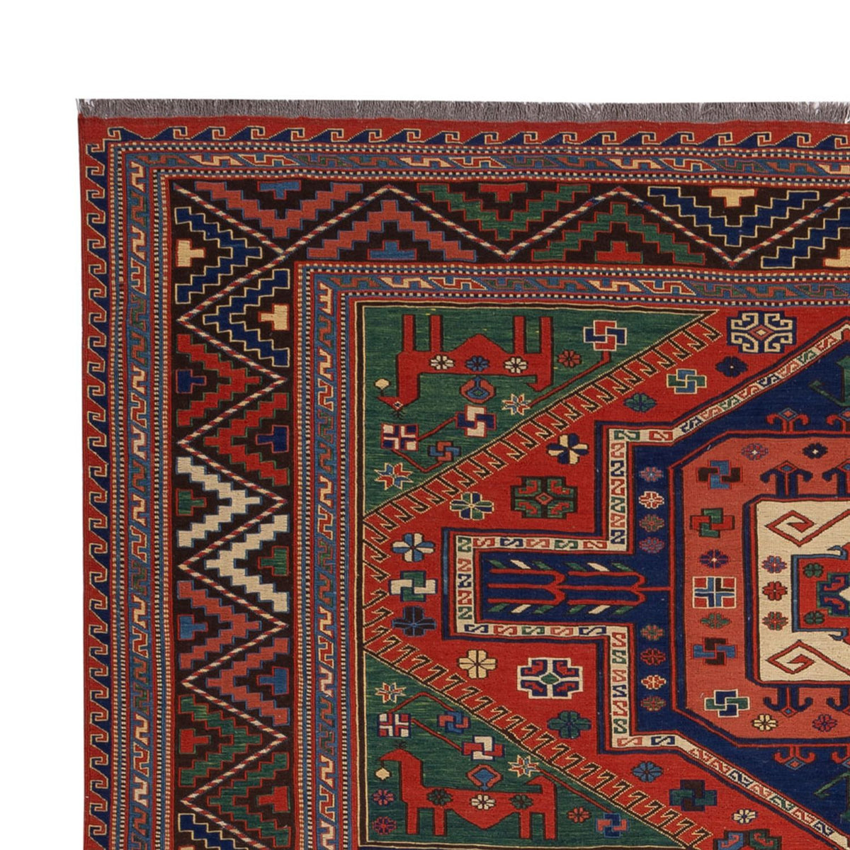 Tappeto Kelim - Orientale - Soumak - 276 x 205 cm - rosso