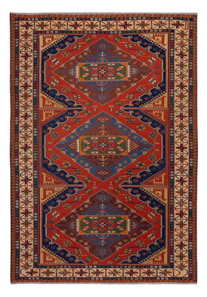 Tappeto Kelim - Orientale - Soumak - 294 x 204 cm - rosso