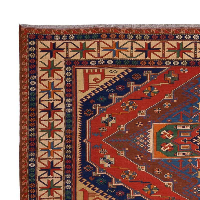 Tappeto Kelim - Orientale - Soumak - 294 x 204 cm - rosso