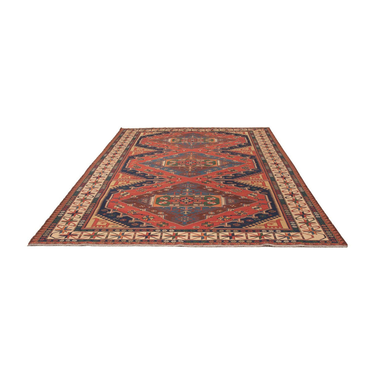 Tappeto Kelim - Orientale - Soumak - 294 x 204 cm - rosso