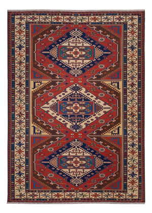 Tappeto Kelim - Orientale - Soumak - 282 x 204 cm - rosso