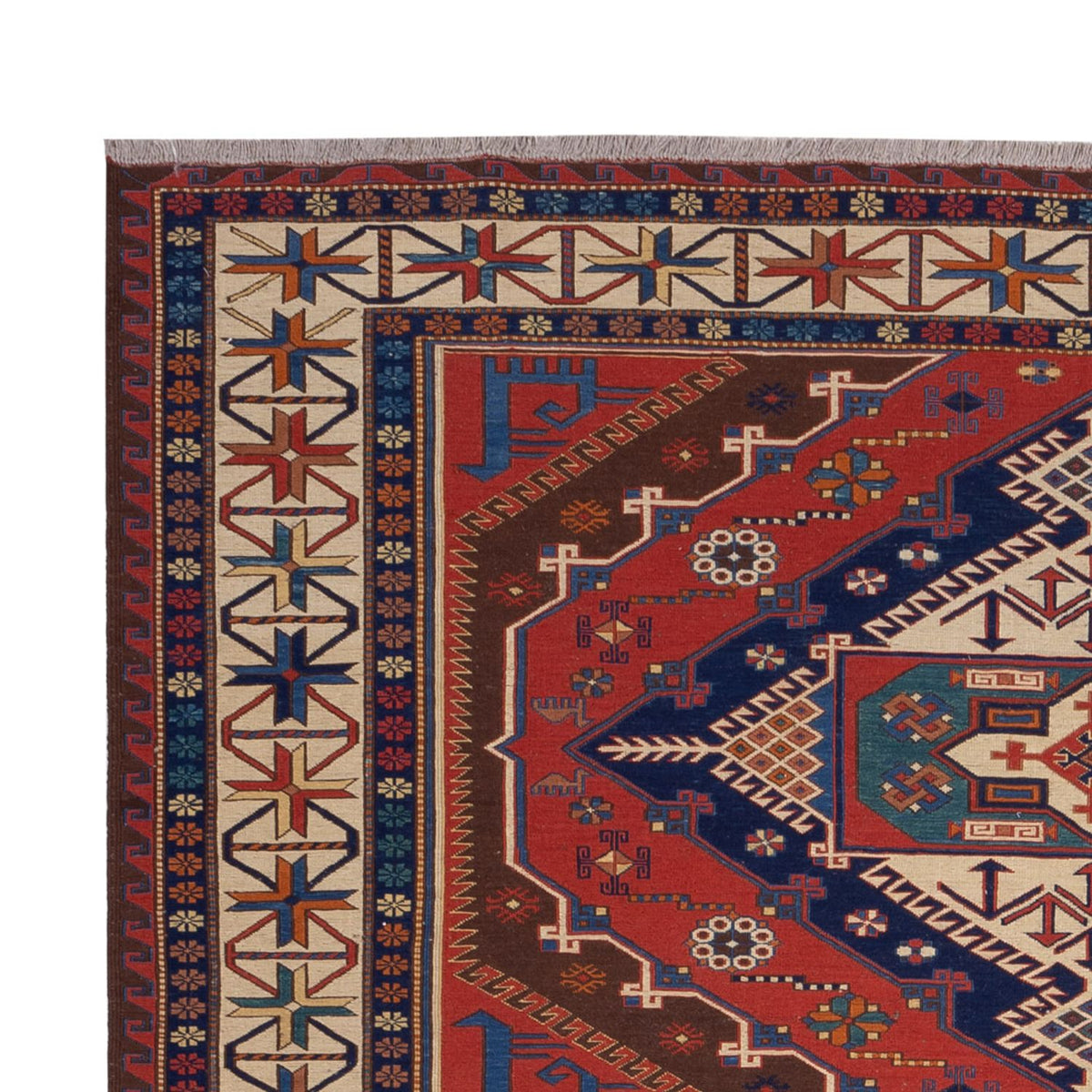 Tappeto Kelim - Orientale - Soumak - 282 x 204 cm - rosso