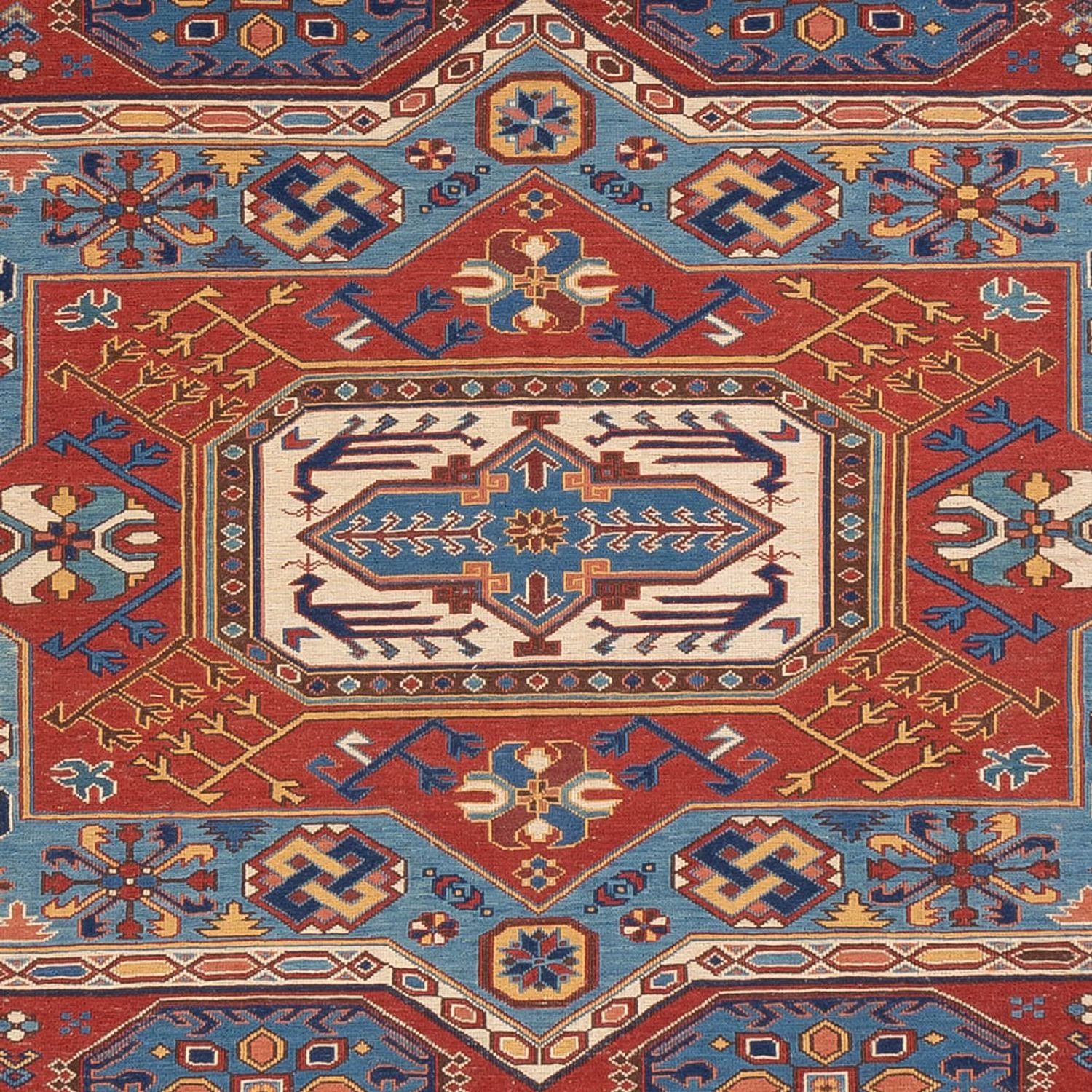 Tappeto Kelim - Orientale - Soumak - 329 x 256 cm - rosso