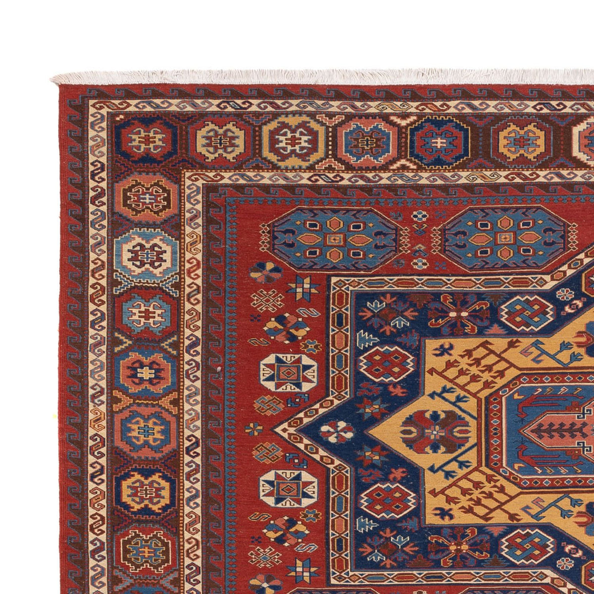 Tappeto Kelim - Orientale - Soumak - 329 x 256 cm - rosso