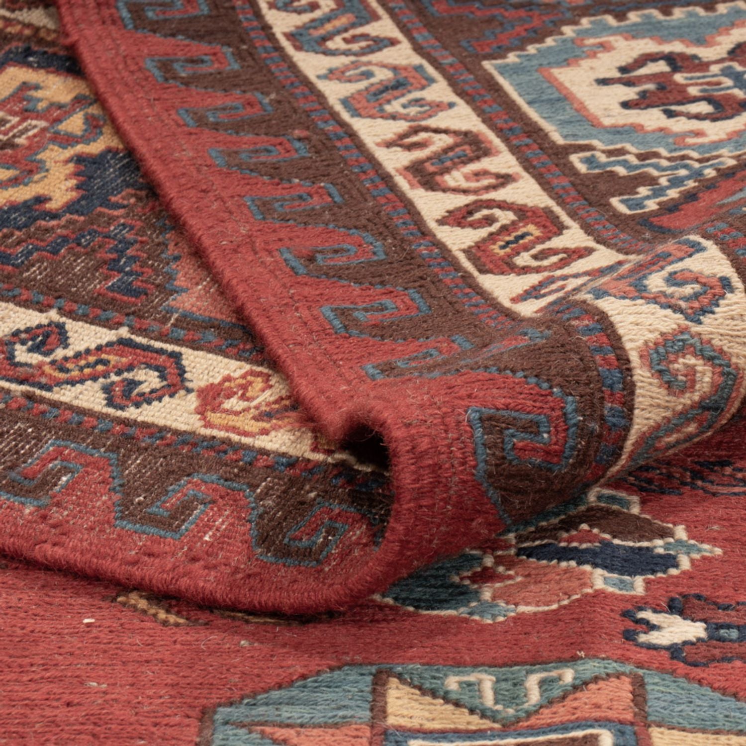 Tappeto Kelim - Orientale - Soumak - 329 x 256 cm - rosso