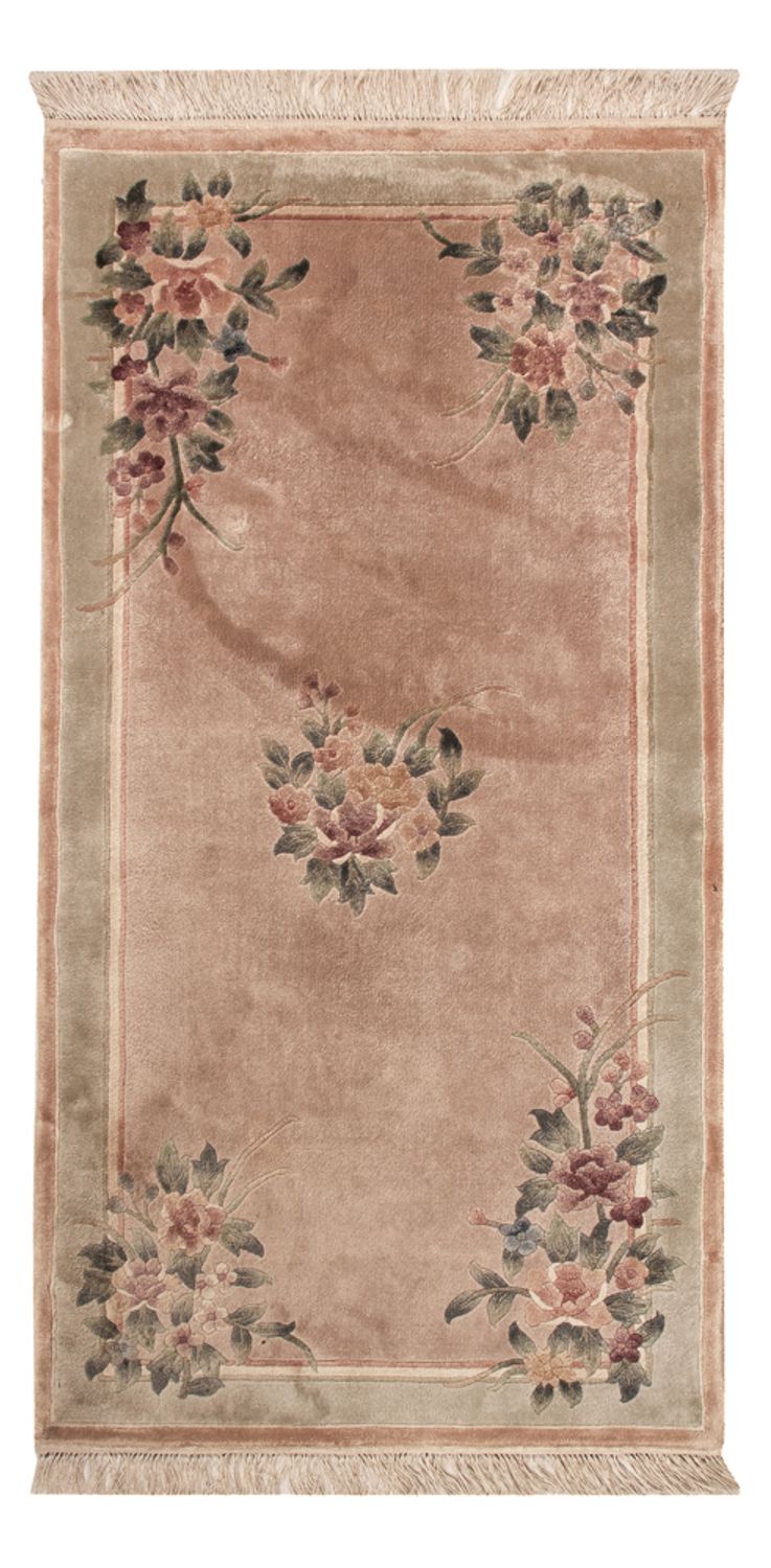 Tappeto di seta - seta cinese - 135 x 70 cm - beige