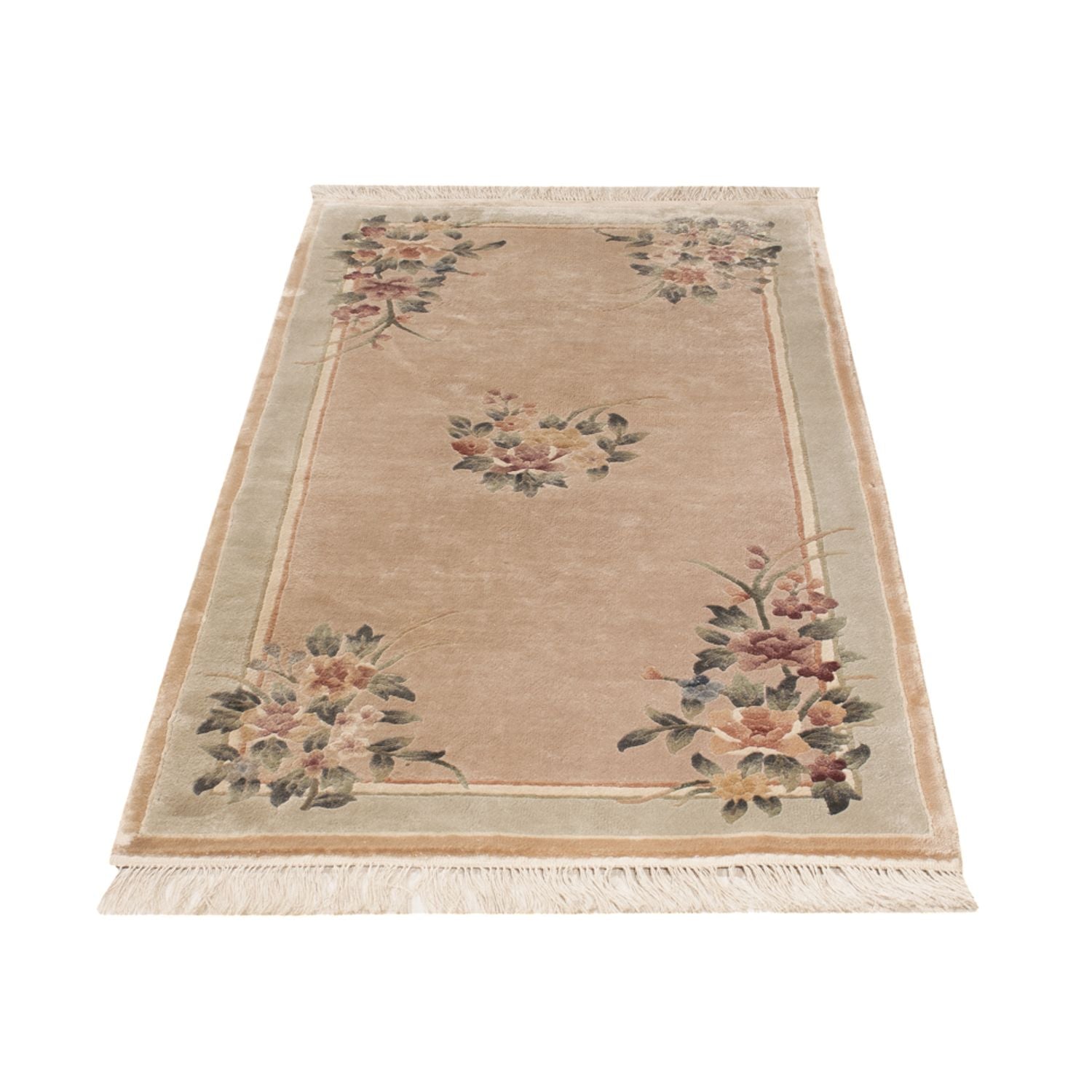 Tappeto di seta - seta cinese - 135 x 70 cm - beige