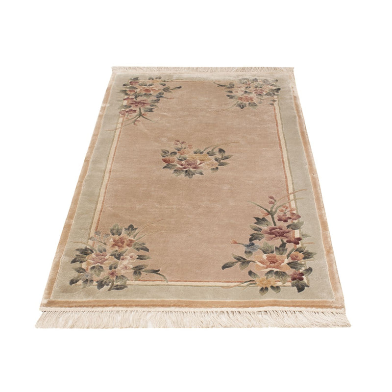 Tappeto di seta - seta cinese - 135 x 70 cm - beige