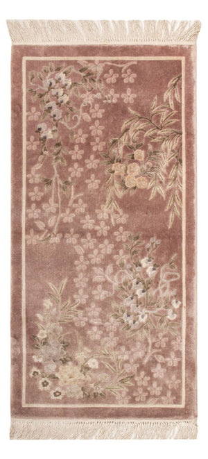 Tappeto di seta - seta cinese - 123 x 62 cm - beige
