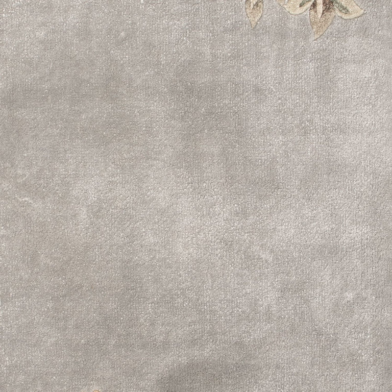 Tappeto di seta - seta cinese - 124 x 60 cm - argento