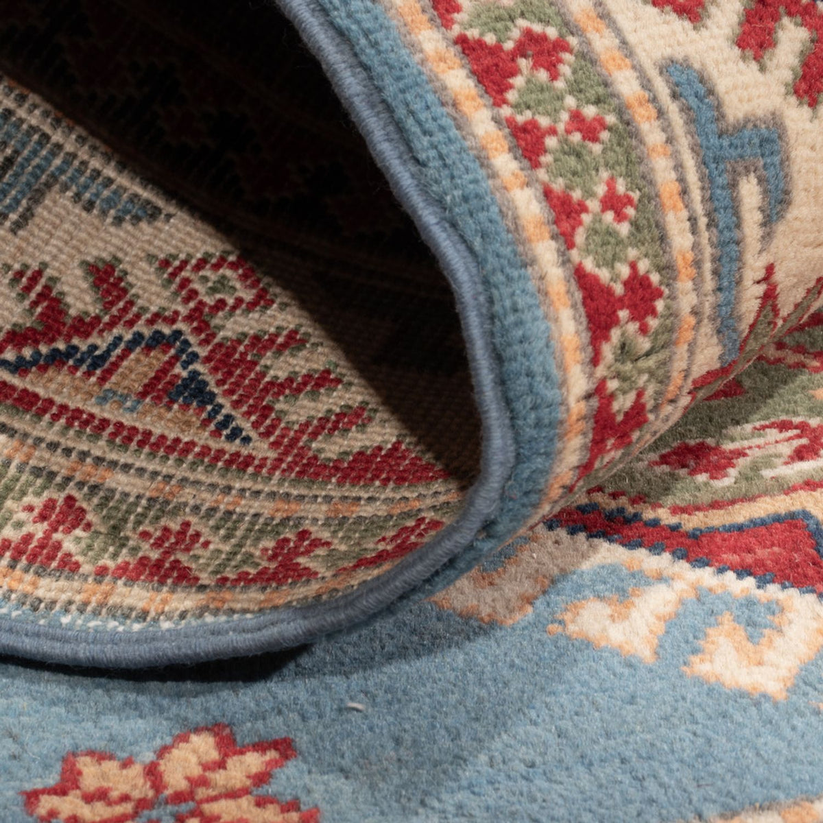 Tappeto Ziegler - Kazak - 147 x 100 cm - blu chiaro