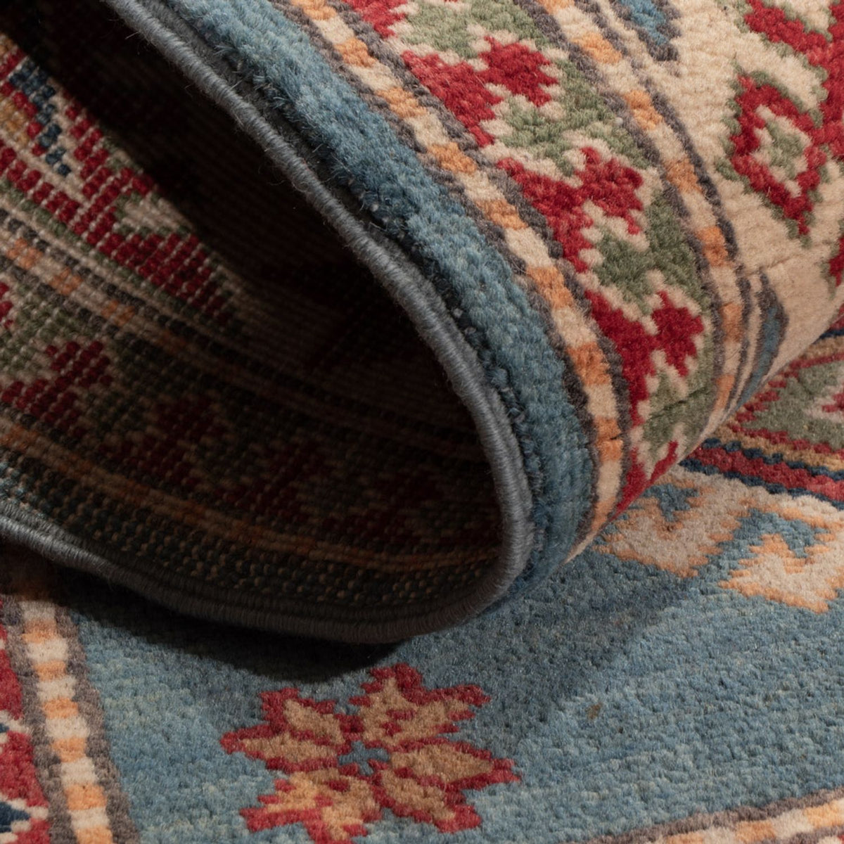 Tappeto Ziegler - Kazak - 146 x 96 cm - blu chiaro