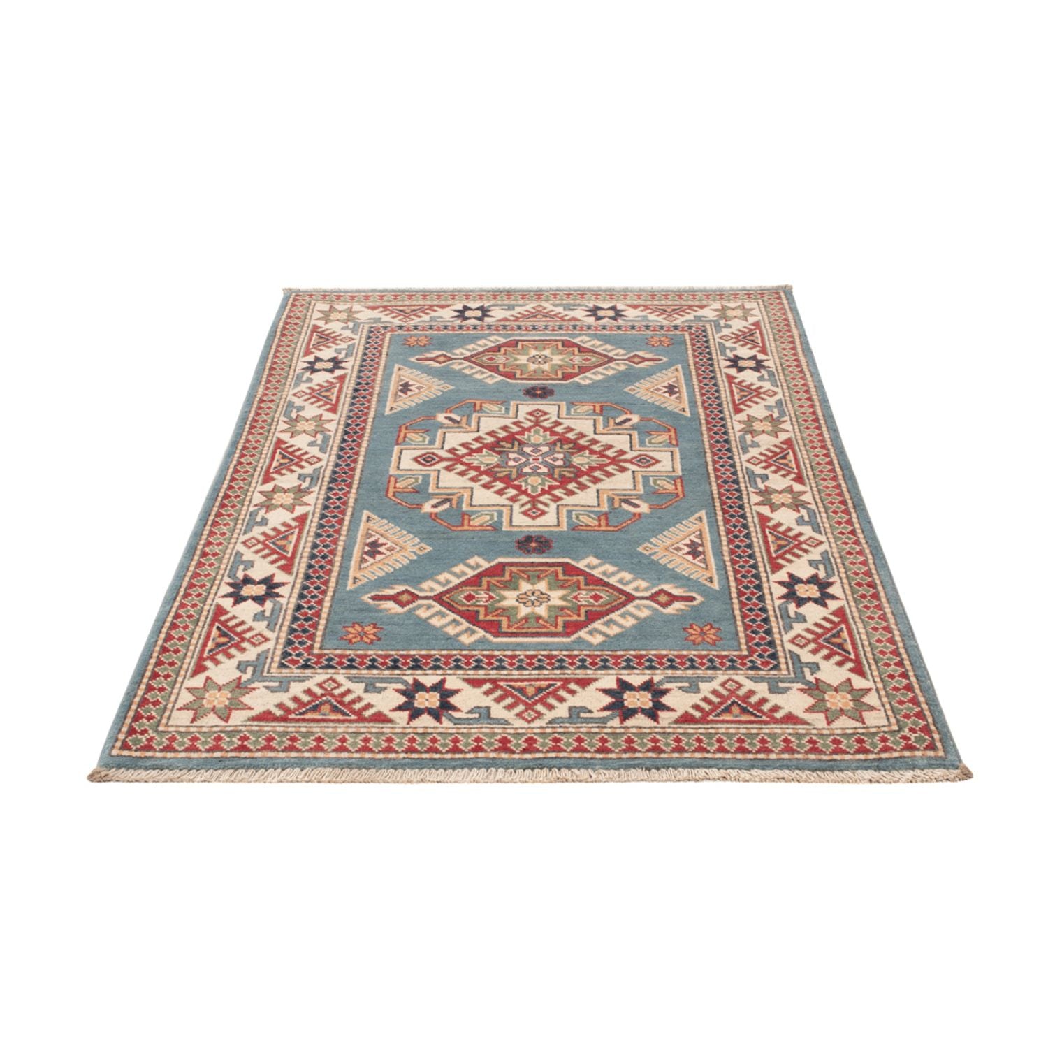 Tappeto Ziegler - Kazak - 146 x 96 cm - blu chiaro