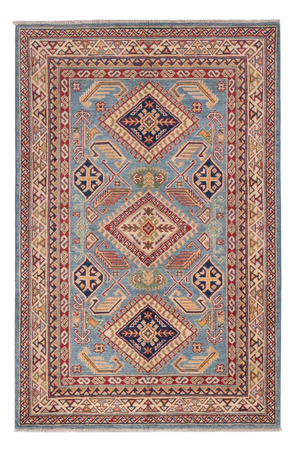 Tappeto Ziegler - Kazak - 185 x 120 cm - blu chiaro