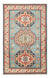 Kazak Tappeto 78x124cm - Tappeto orientale - Rettangolo / Blu chiaro / 78 x 124 cm Rettangolo