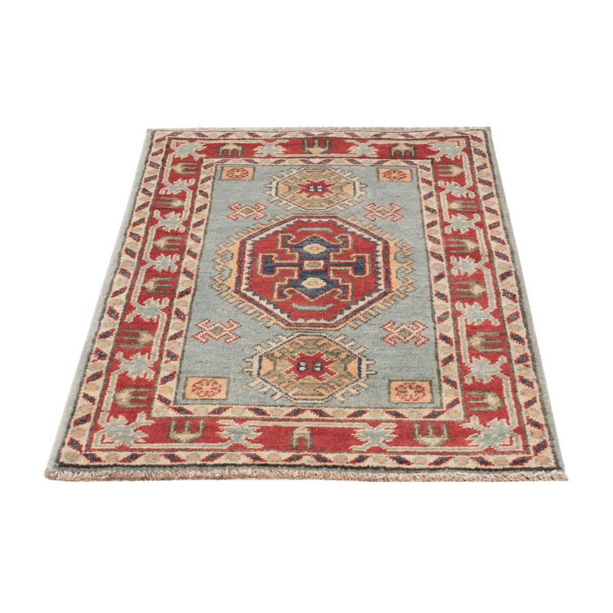 Tappeto Ziegler - Kazak - 96 x 60 cm - blu chiaro
