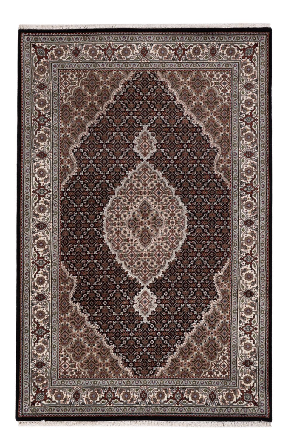 Tappeto orientale - Tabriz - 188 x 123 cm - beige scuro