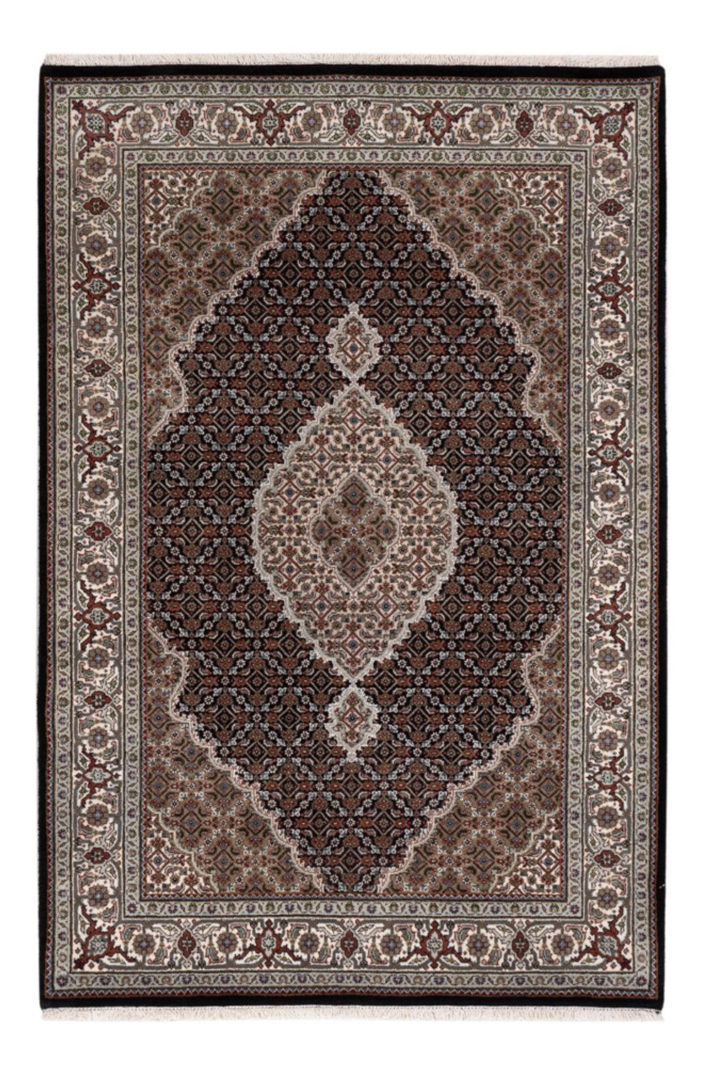 Tappeto orientale - Tabriz - 187 x 124 cm - beige scuro
