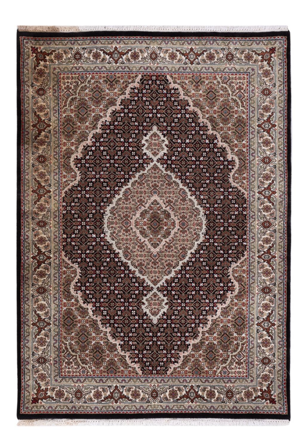 Tappeto orientale - Tabriz - 184 x 127 cm - beige scuro