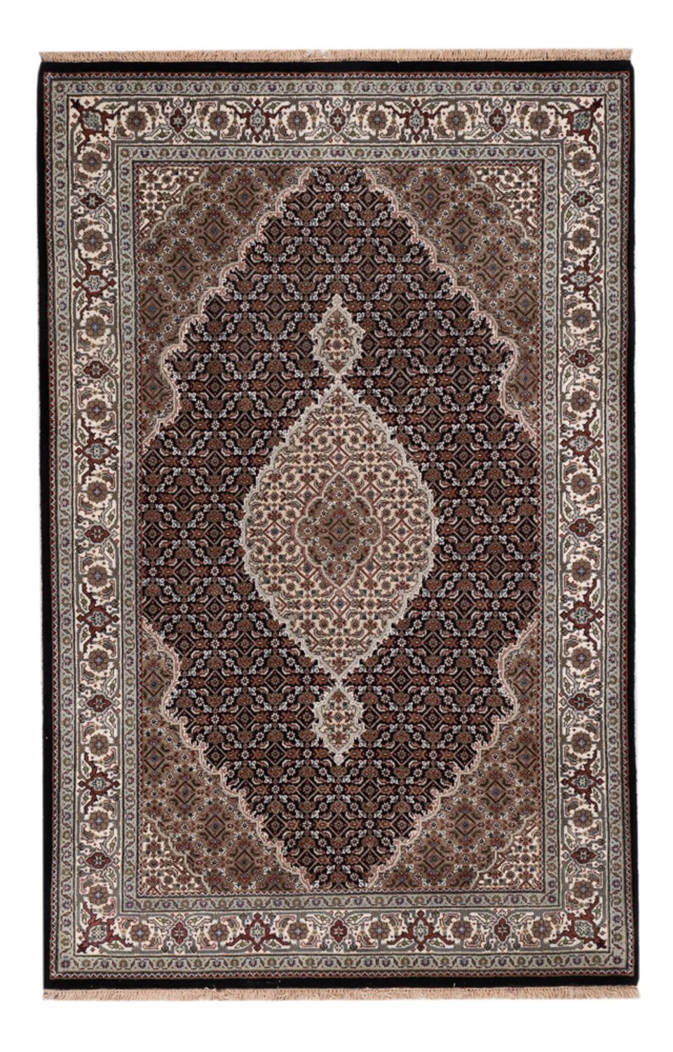 Tappeto orientale - Tabriz - 188 x 123 cm - beige scuro