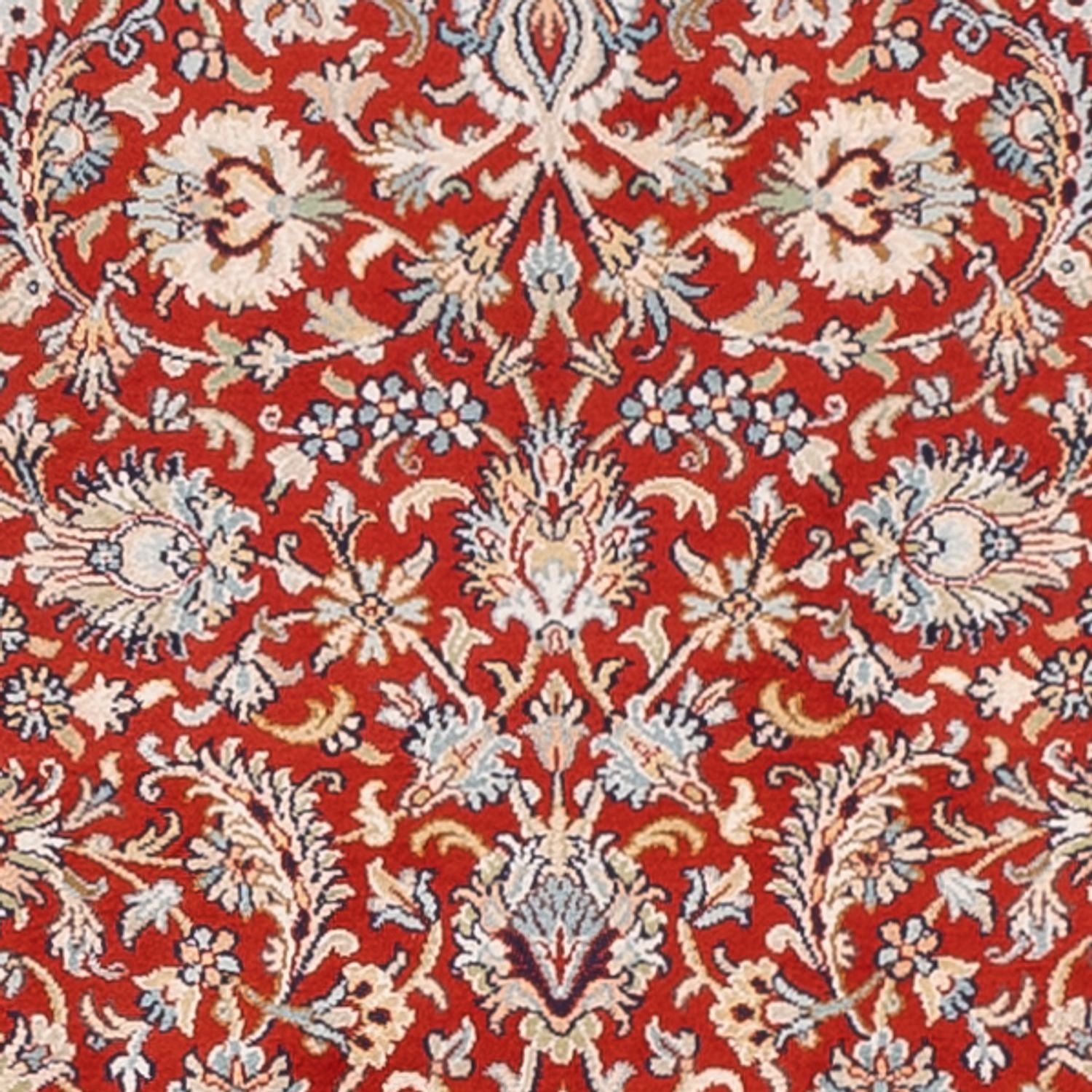 Tappeto corsia Tappeto di seta - Seta del Kashmir - 363 x 79 cm - rosso
