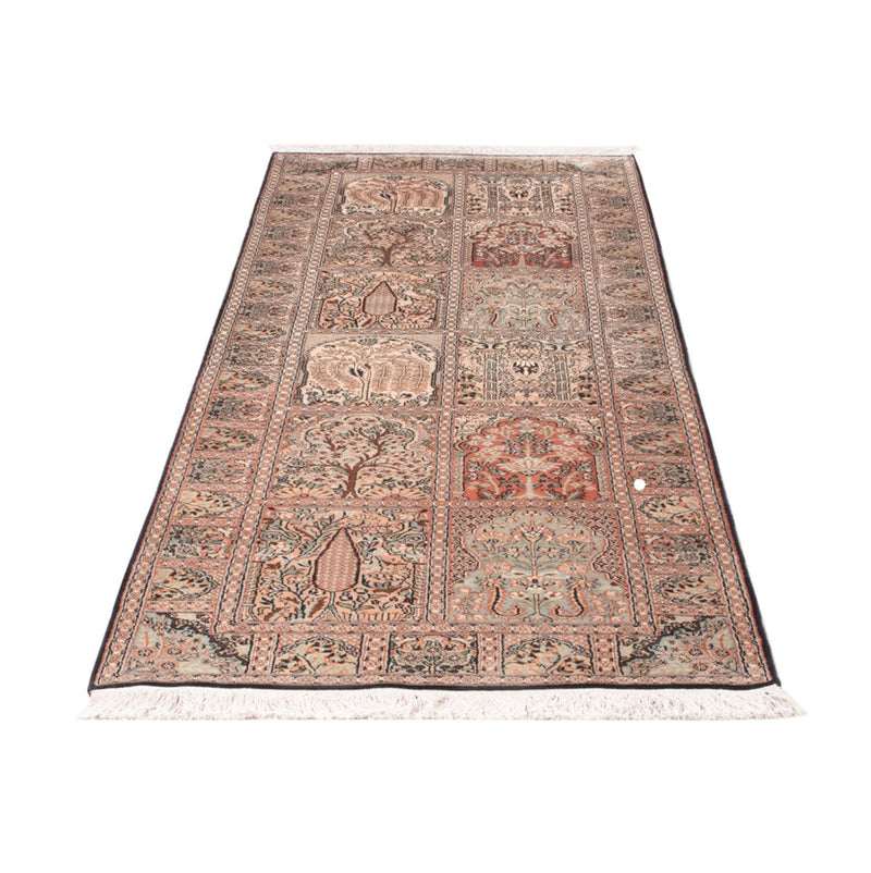 Tappeto corsia Tappeto di seta - Seta del Kashmir - 236 x 80 cm - beige scuro