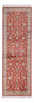 Tappeto corsia Tappeto di seta - Seta del Kashmir - 241 x 76 cm - rosso