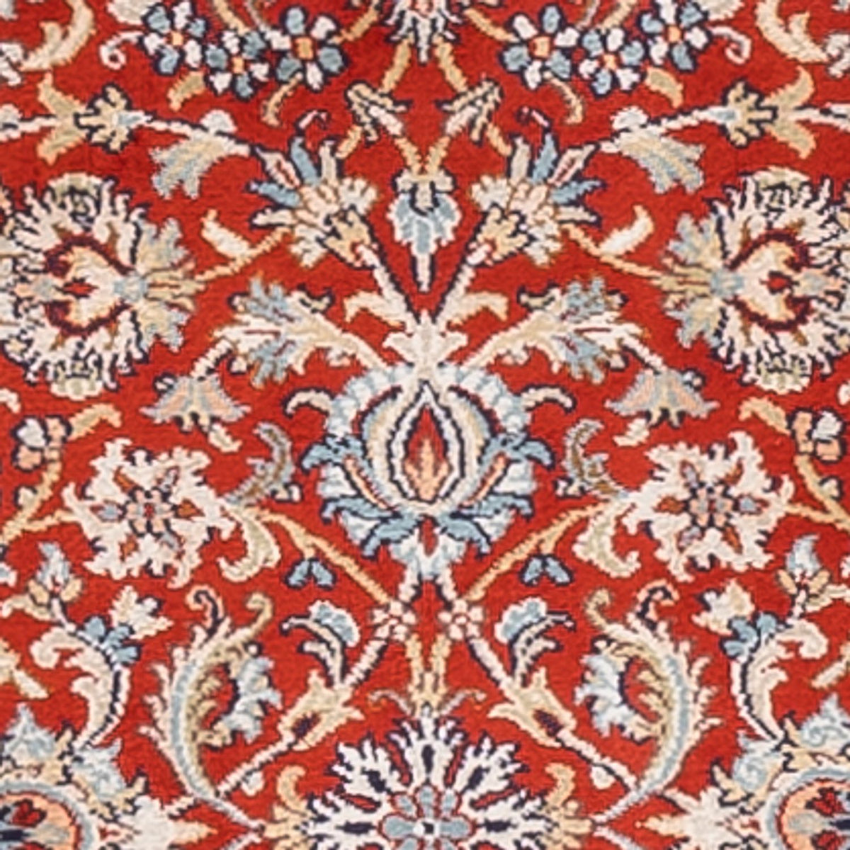 Tappeto corsia Tappeto di seta - Seta del Kashmir - 241 x 76 cm - rosso
