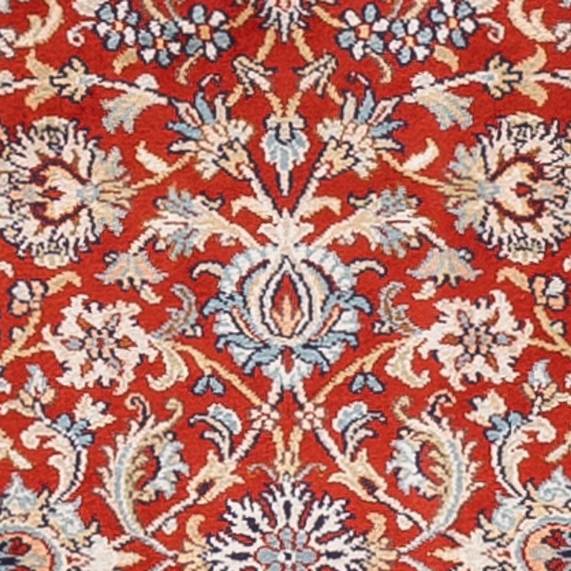 Tappeto corsia Tappeto di seta - Seta del Kashmir - 241 x 76 cm - rosso