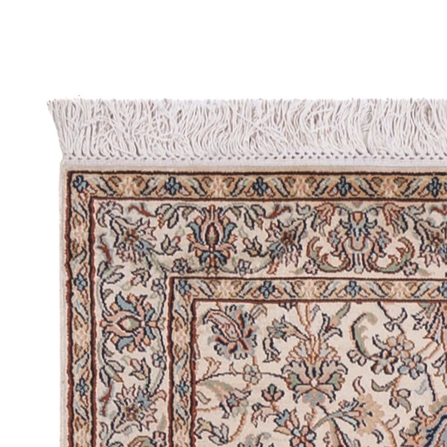 Tappeto corsia Tappeto di seta - Seta del Kashmir - 307 x 77 cm - beige