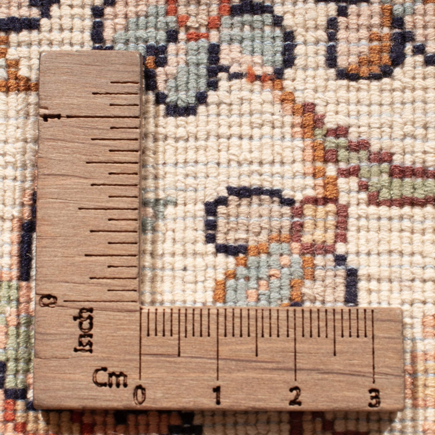 Tappeto corsia Tappeto di seta - Seta del Kashmir - 307 x 77 cm - beige