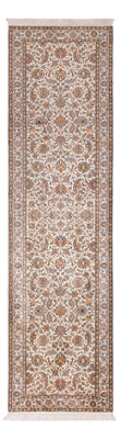 Tappeto corsia Tappeto di seta - Seta del Kashmir - 308 x 80 cm - beige