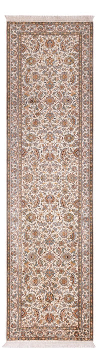 Tappeto corsia Tappeto di seta - Seta del Kashmir - 308 x 80 cm - beige