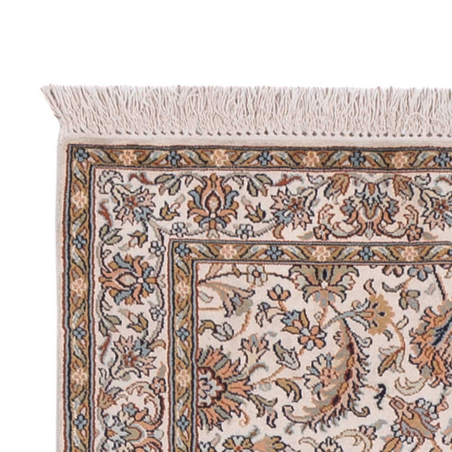 Tappeto corsia Tappeto di seta - Seta del Kashmir - 308 x 80 cm - beige