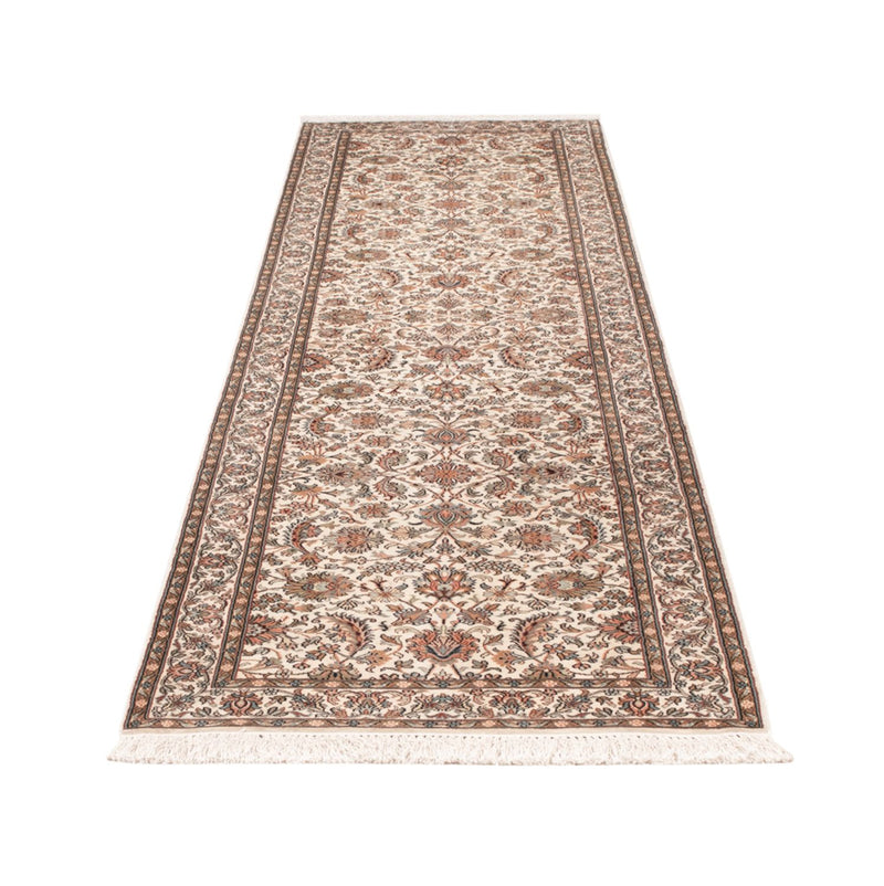 Tappeto corsia Tappeto di seta - Seta del Kashmir - 308 x 80 cm - beige
