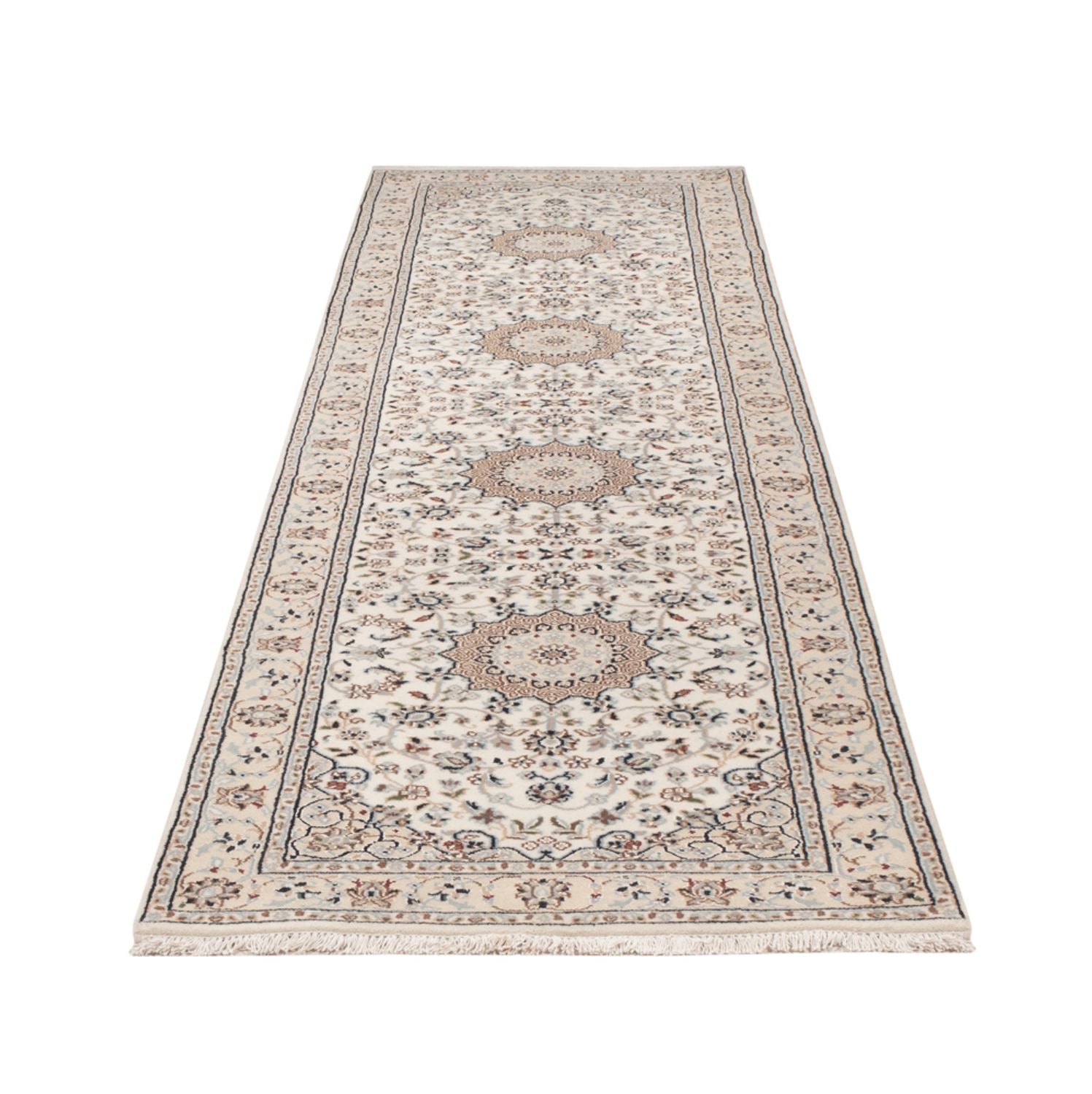 Tappeto corsia Tappeto orientale - Nain - Indus - 307 x 80 cm - beige