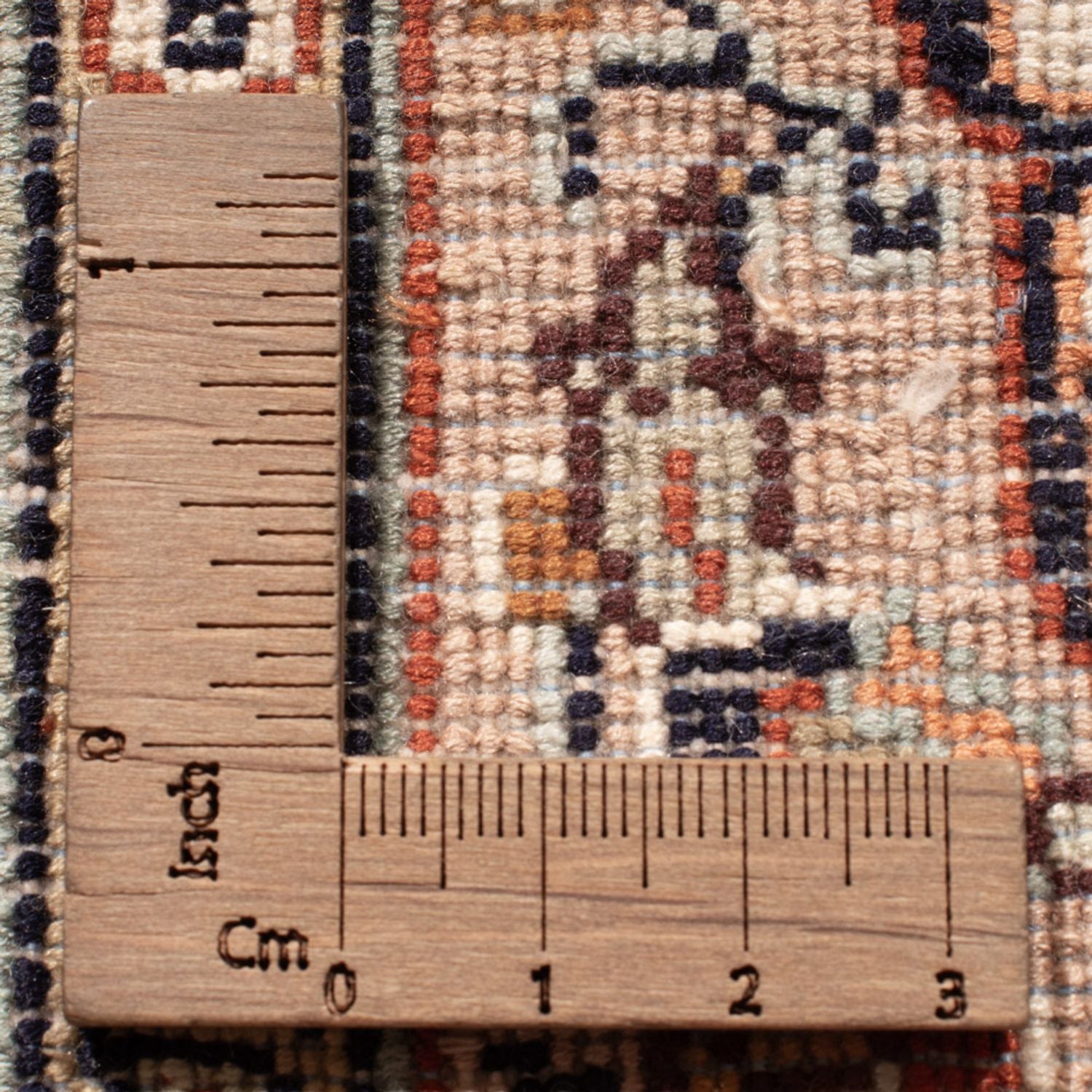 Tappeto corsia Tappeto di seta - Seta del Kashmir - 301 x 77 cm - beige scuro
