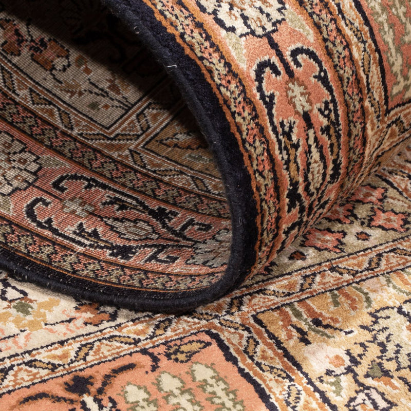 Tappeto corsia Tappeto di seta - Seta del Kashmir - 280 x 77 cm - beige scuro