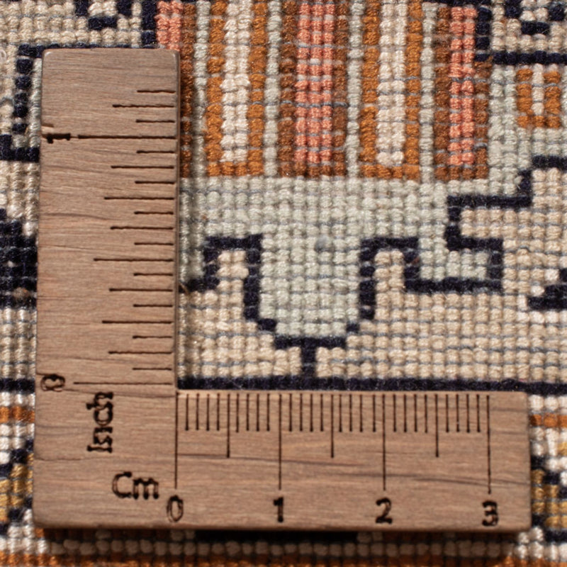 Tappeto corsia Tappeto di seta - Seta del Kashmir - 280 x 77 cm - beige scuro